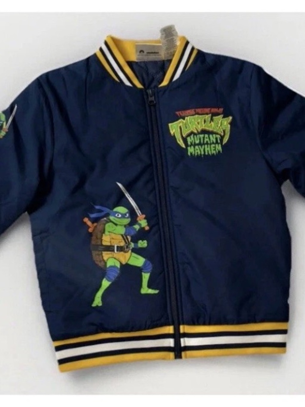 Teenage mutant ninja turtle bomber jacket boys size 4/5 mutant mayhem
